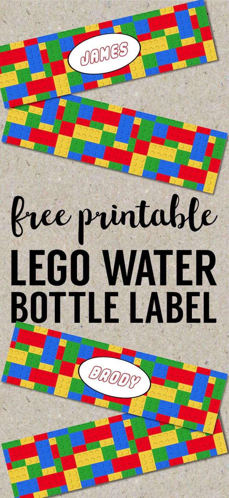 Free Printable Lego Water Bottle Labels - Paper Trail Design within Free Lego Water Bottle Printables