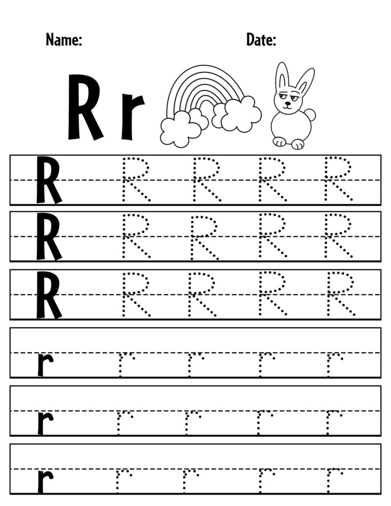 Free Printable Letter R Worksheets For Preschool ⋆ The Hollydog Blog inside Free Printable Preschool Worksheets for the Letter R