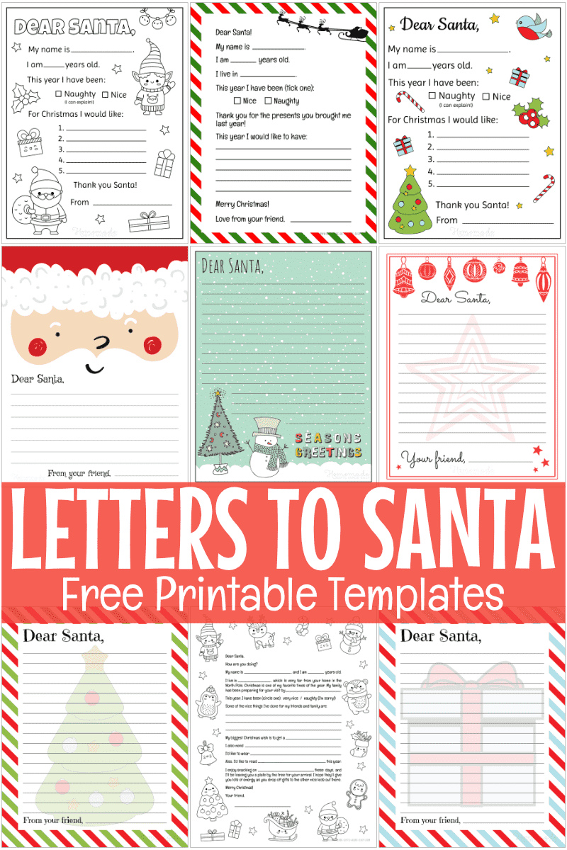 Free Printable Letter To Santa Templates with Free Printable Dear Santa Stationary