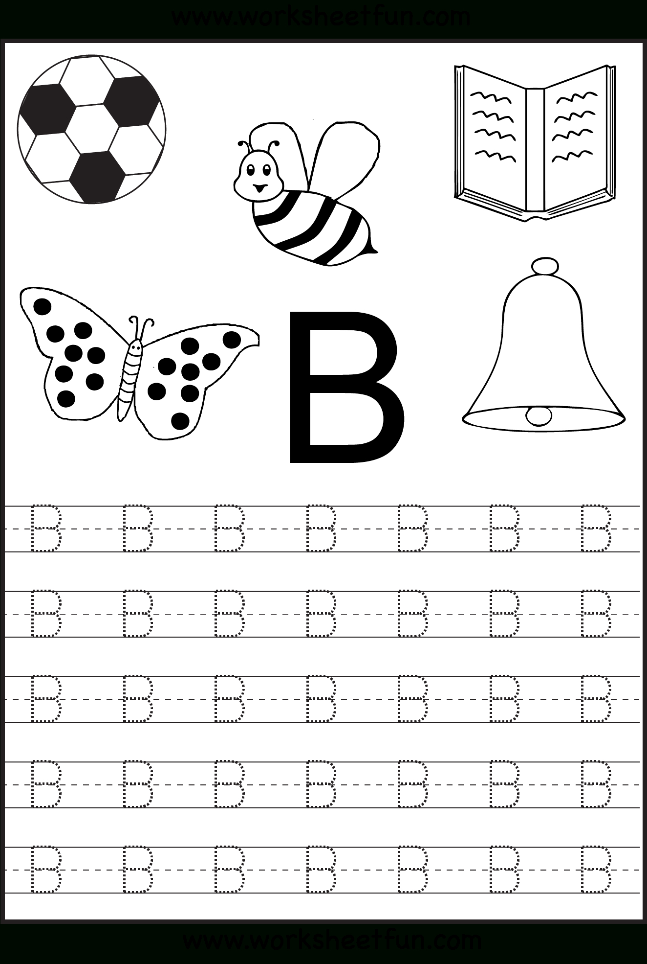 Free Printable Letter Tracing Worksheets For Kindergarten pertaining to Free Letter Printables For Preschool