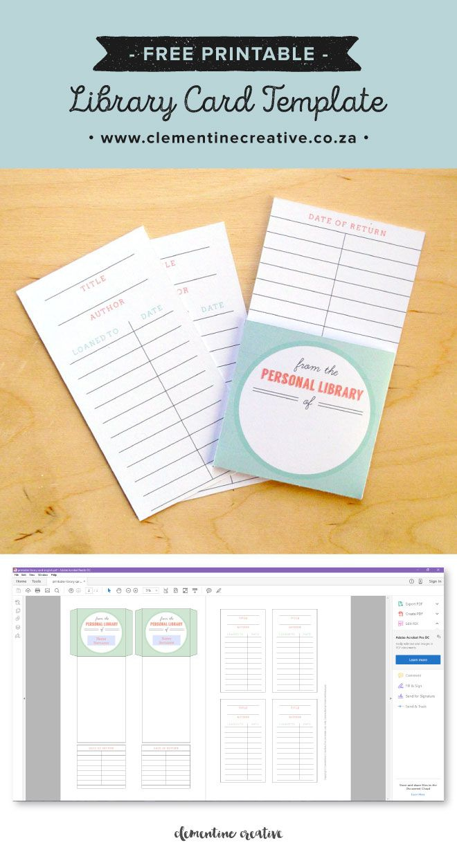 Free Printable Library Cards | Library Card, Free Printable Card in Free Printable Library Card Template