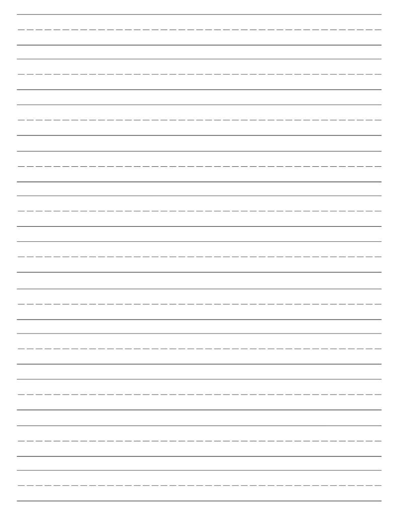 Free Printable Lined Paper {Handwriting Paper Template} - Paper within Free Printable Kindergarten Lined Paper Template