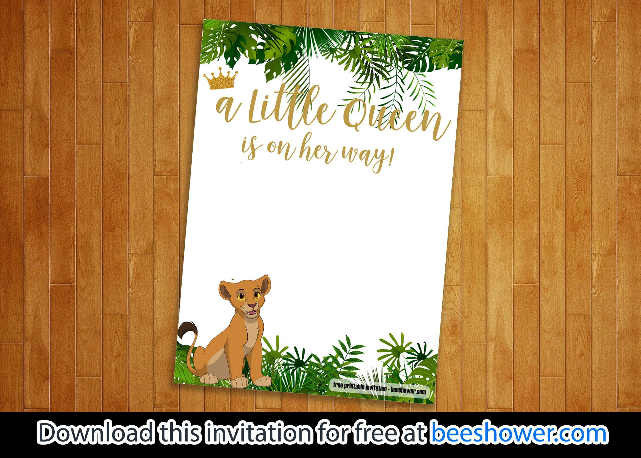 Free Printable Lion King Baby Shower Invitations Templates | Lion throughout Free Printable Lion King Baby Shower Invitations