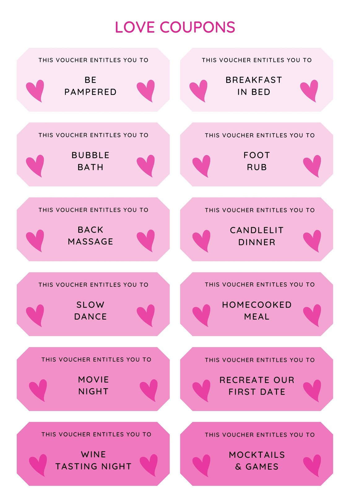 Free Printable Love Coupon Templates | Canva for Free Printable Coupons for Husband