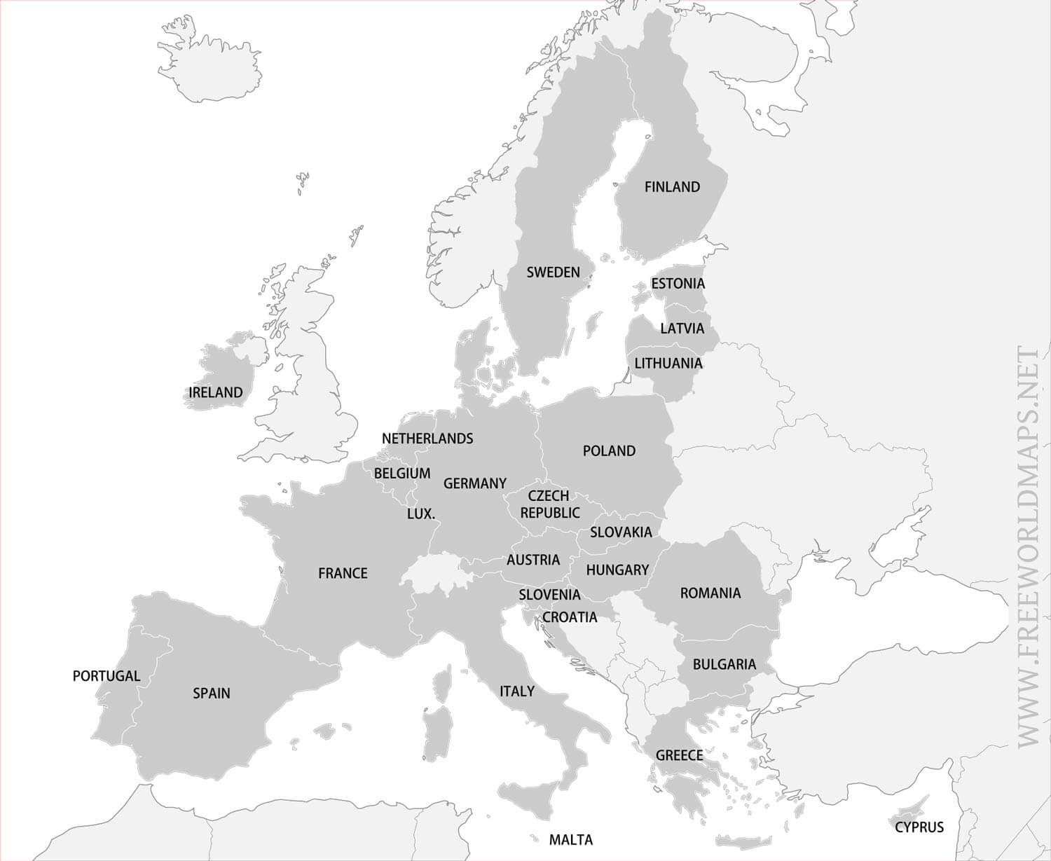 Free Printable Maps Of Europe with Free Printable Map of Europe With Cities