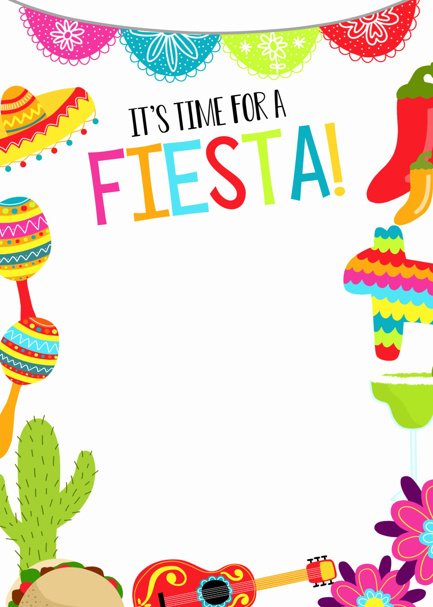 Free Printable Mexican Fiesta Invitation Template - Printable with regard to Free Printable Mexican Fiesta Invitation Templates