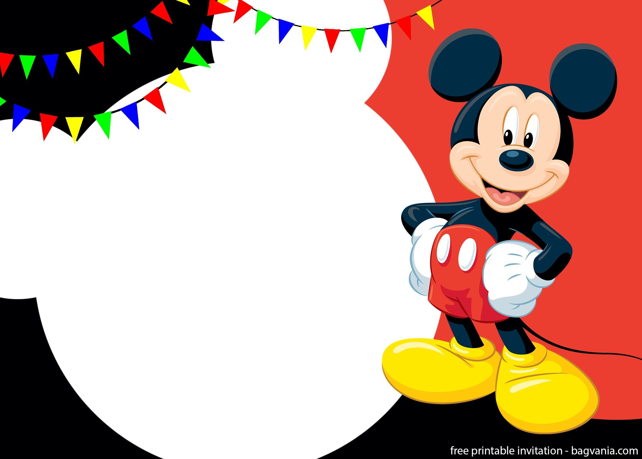 Free Printable Mickey Mouse Birthday Invitation in Free Printable Mickey Mouse Invitations