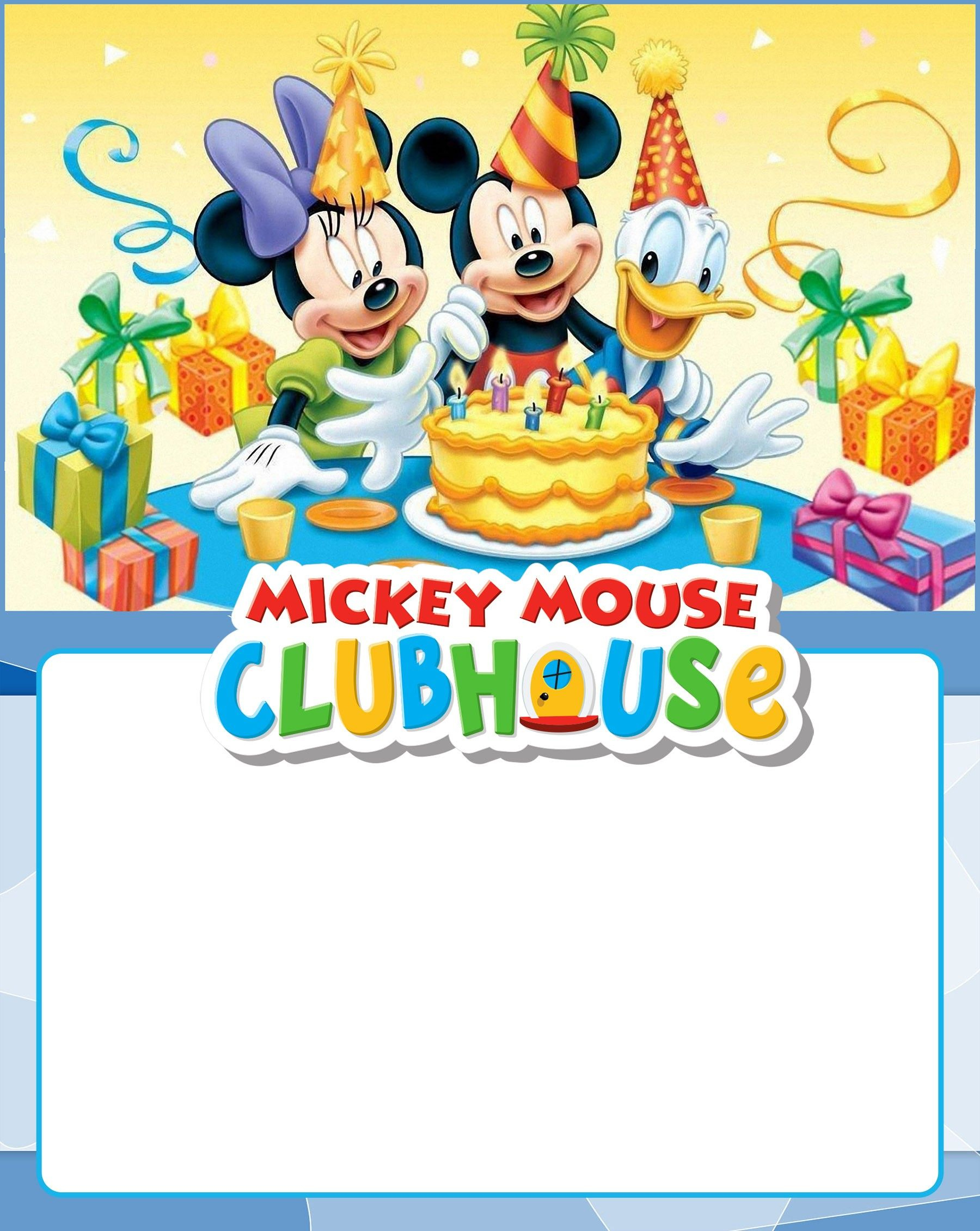 Free Printable Mickey Mouse Clubhouse Invitation throughout Mickey Mouse Clubhouse Free Party Printables