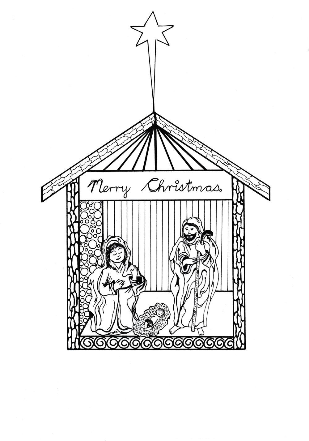 Free Printable Nativity Scene Coloring Pages | Nativity Coloring intended for Free Printable Pictures of Nativity Scenes