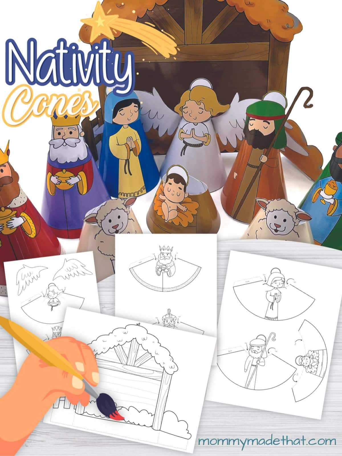 Free Printable Nativity Scene (Super Cute 3D Scene!) with Free Printable Nativity Scene Pictures