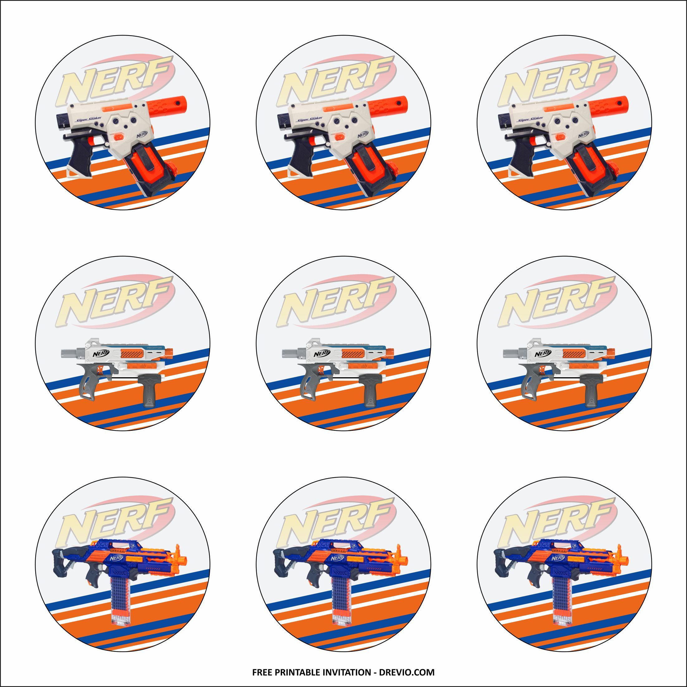 Free Printable) – Nerf Birthday Party Kits Templates: Look pertaining to Free Printable Nerf Logo