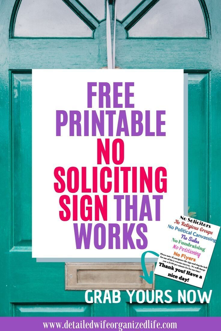 Free Printable No Soliciting Sign That Works! intended for Free Printable No Soliciting Sign