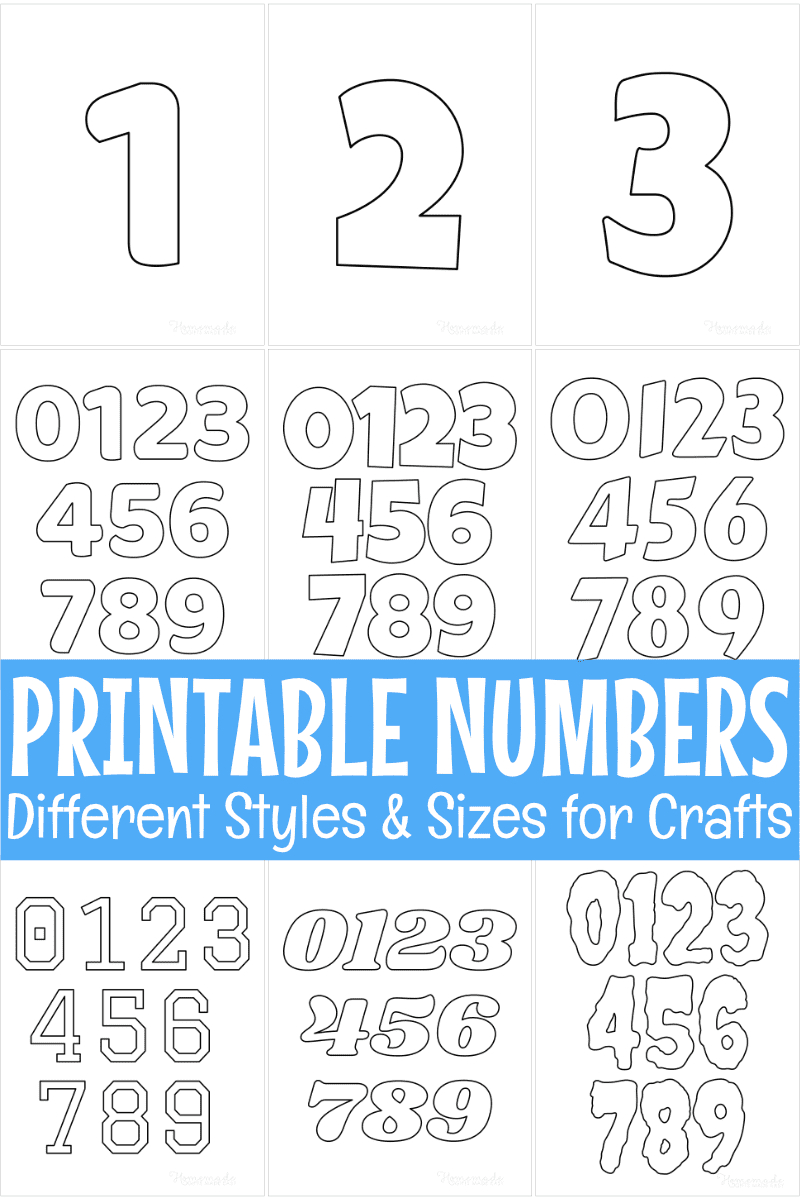 Free Printable Numbers For Crafts in Free Printable Number Stencils