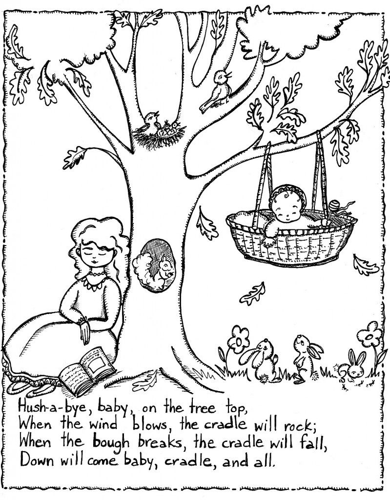 Free Printable Nursery Rhymes Coloring Pages For Kids | Nursery within Free Printable Nursery Rhyme Coloring Pages