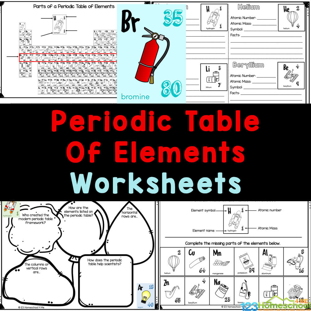Free Printable Periodic Table Of Elements Science Worksheets for 9Th Grade Science Worksheets Free Printable
