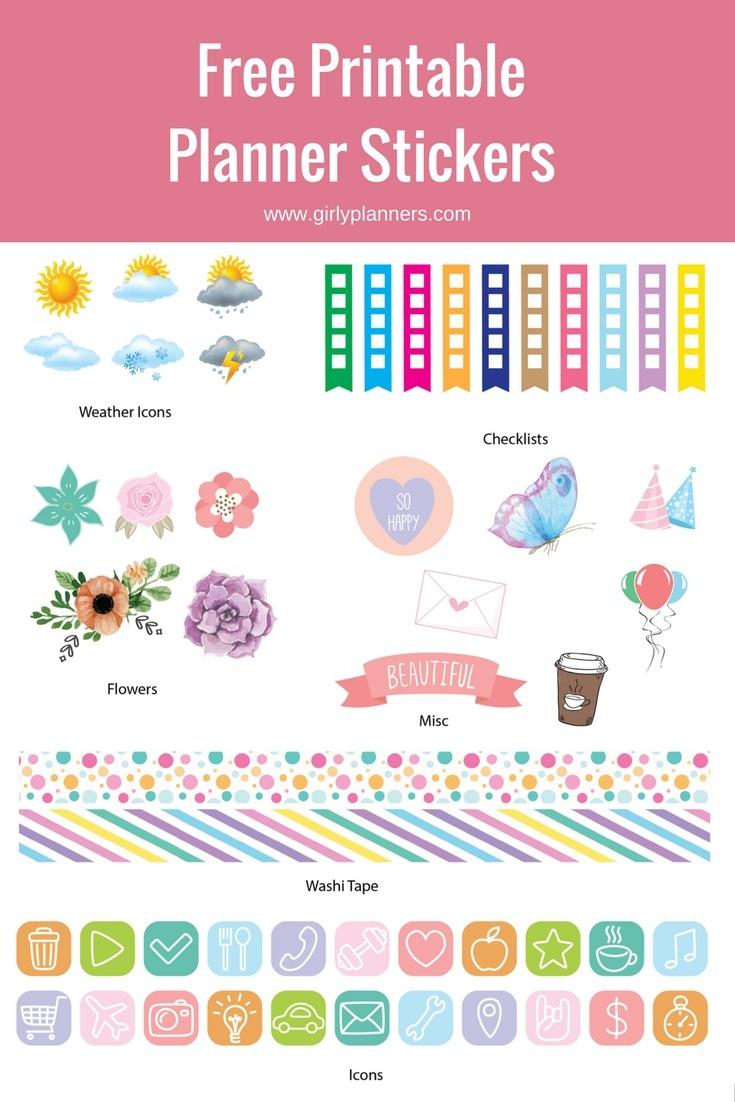 Free Printable Planner Stickers! Based On Feedback, This Is What with regard to Free Printable Tumblr Stickers