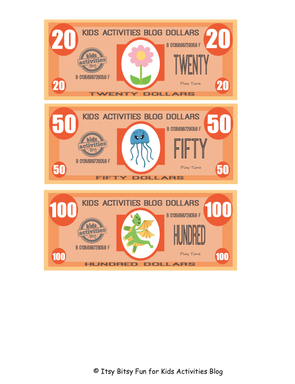 Free Printable Play Money For Kids | Kids Activities Blog regarding Free Printable Play Money Sheets