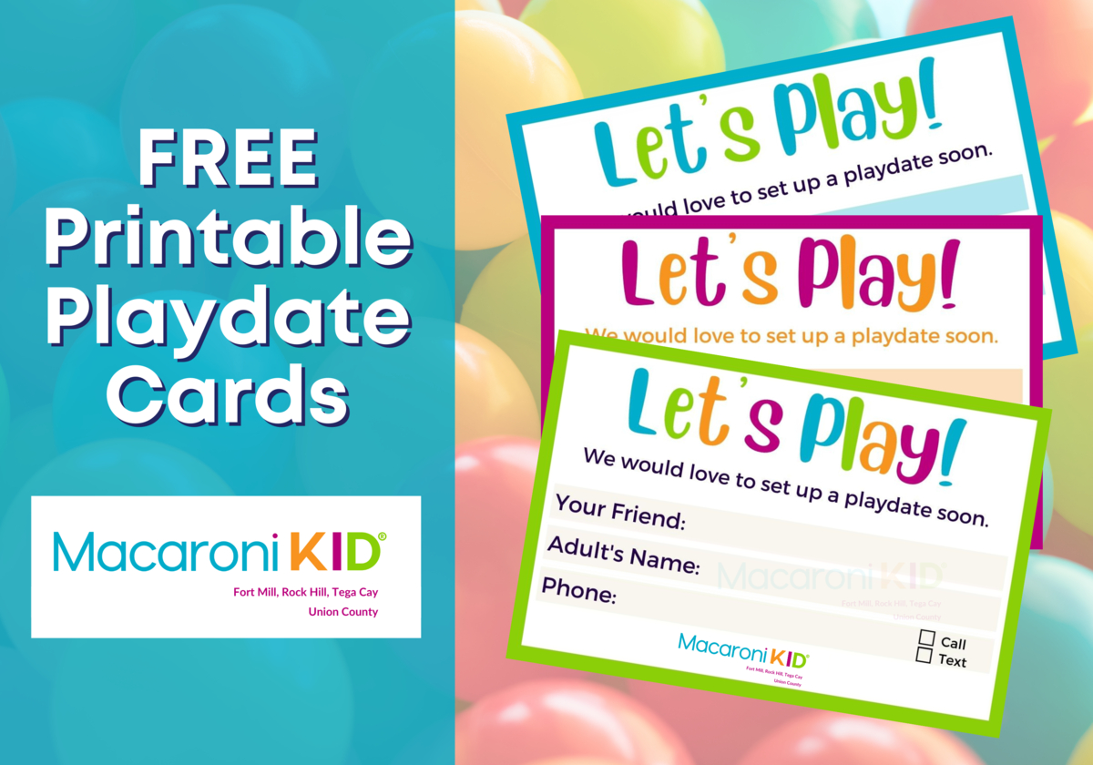 Free Printable Playdate Cards | Macaroni Kid Fort Mill - Tega Cay throughout Play Date Invitations Free Printable