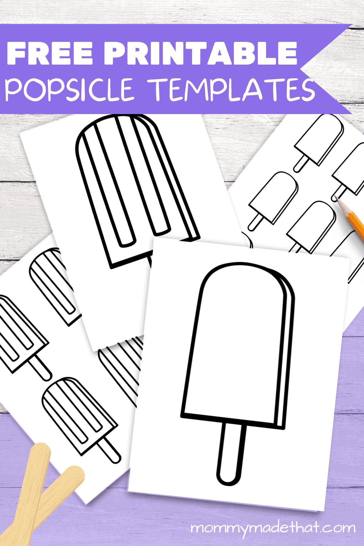 Free Printable Popsicle Templates (So Many Cute Ones!) throughout Free Printable Popsicle Template