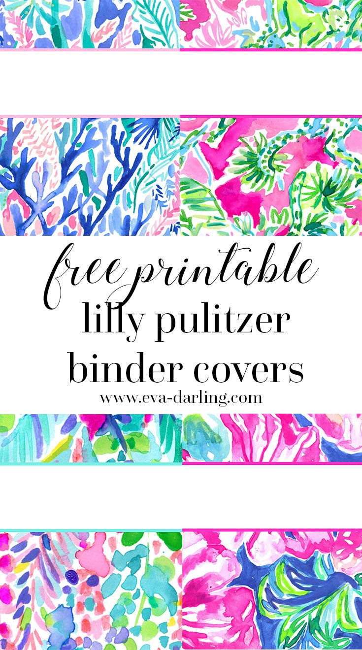 Free Printable Preppy Lilly Pulitzer Binder Covers with regard to Free Printable Binder Covers Lilly Pulitzer