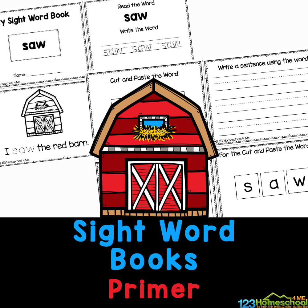 Free Printable Primer Sight Words Books For Kindergarten inside Free Printable Sight Word Books