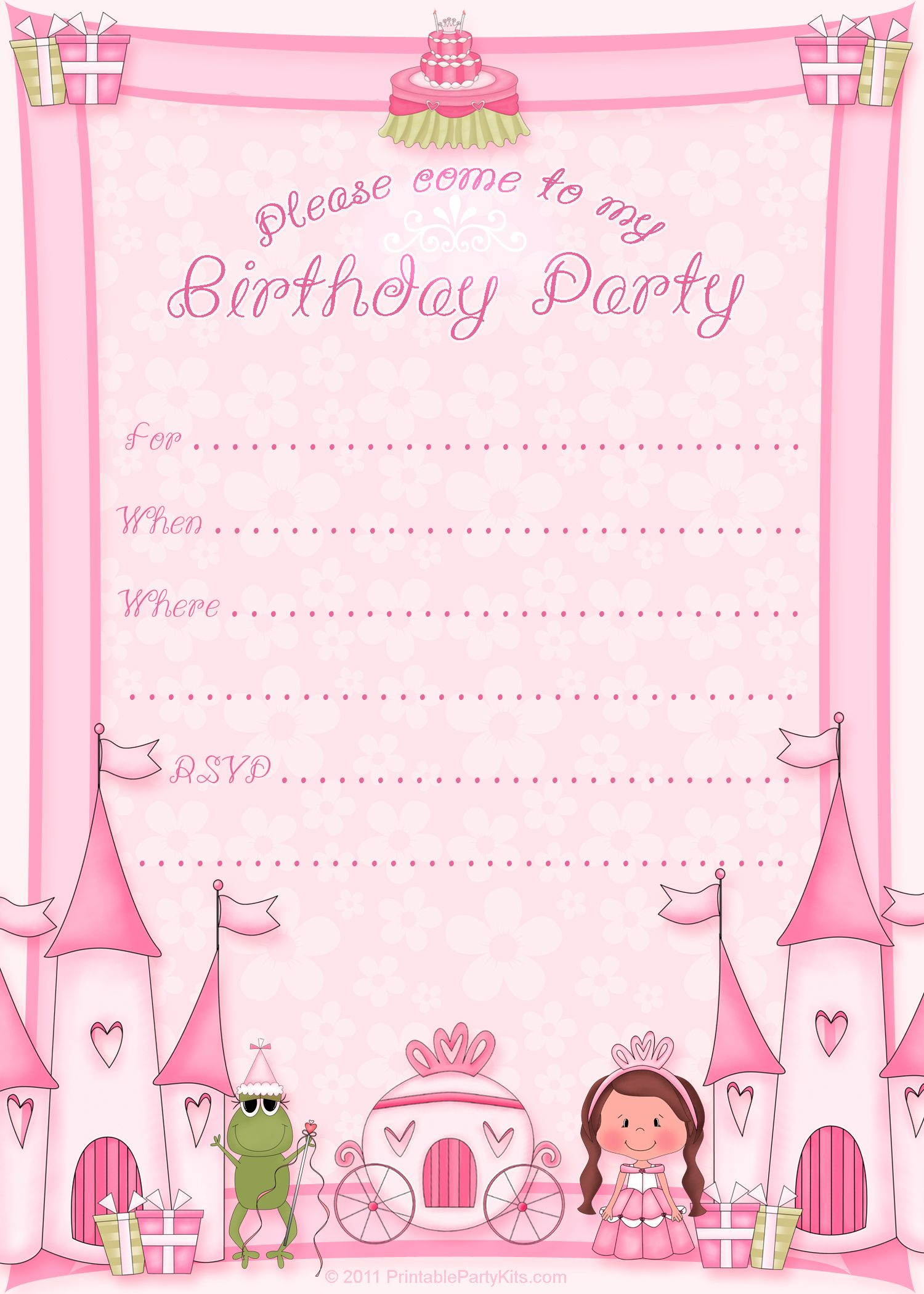 Free Printable Princess Birthday Party Invitations | Birthday with regard to Free Printable Princess Invitations