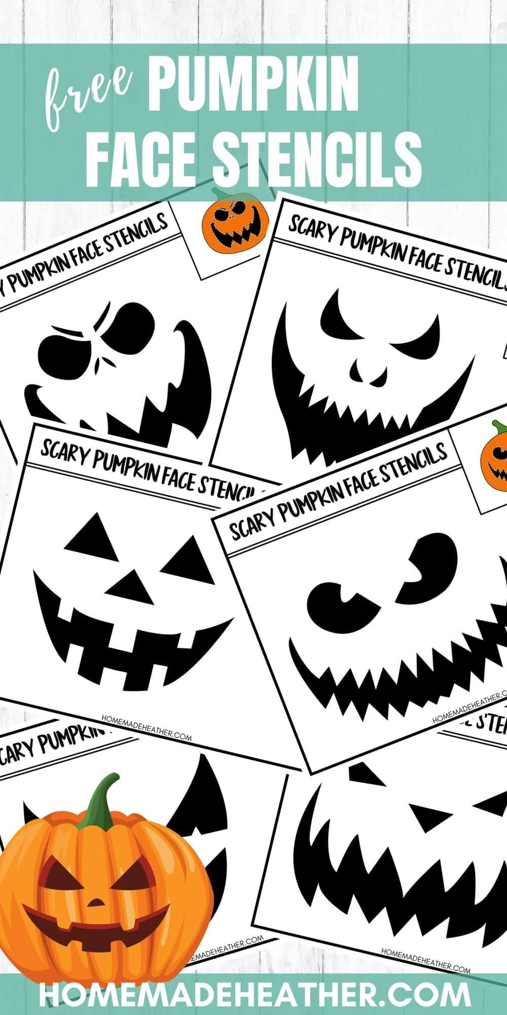 Free Printable Pumpkin Face Stencils » Homemade Heather inside Jack O Lantern Patterns Free Printable