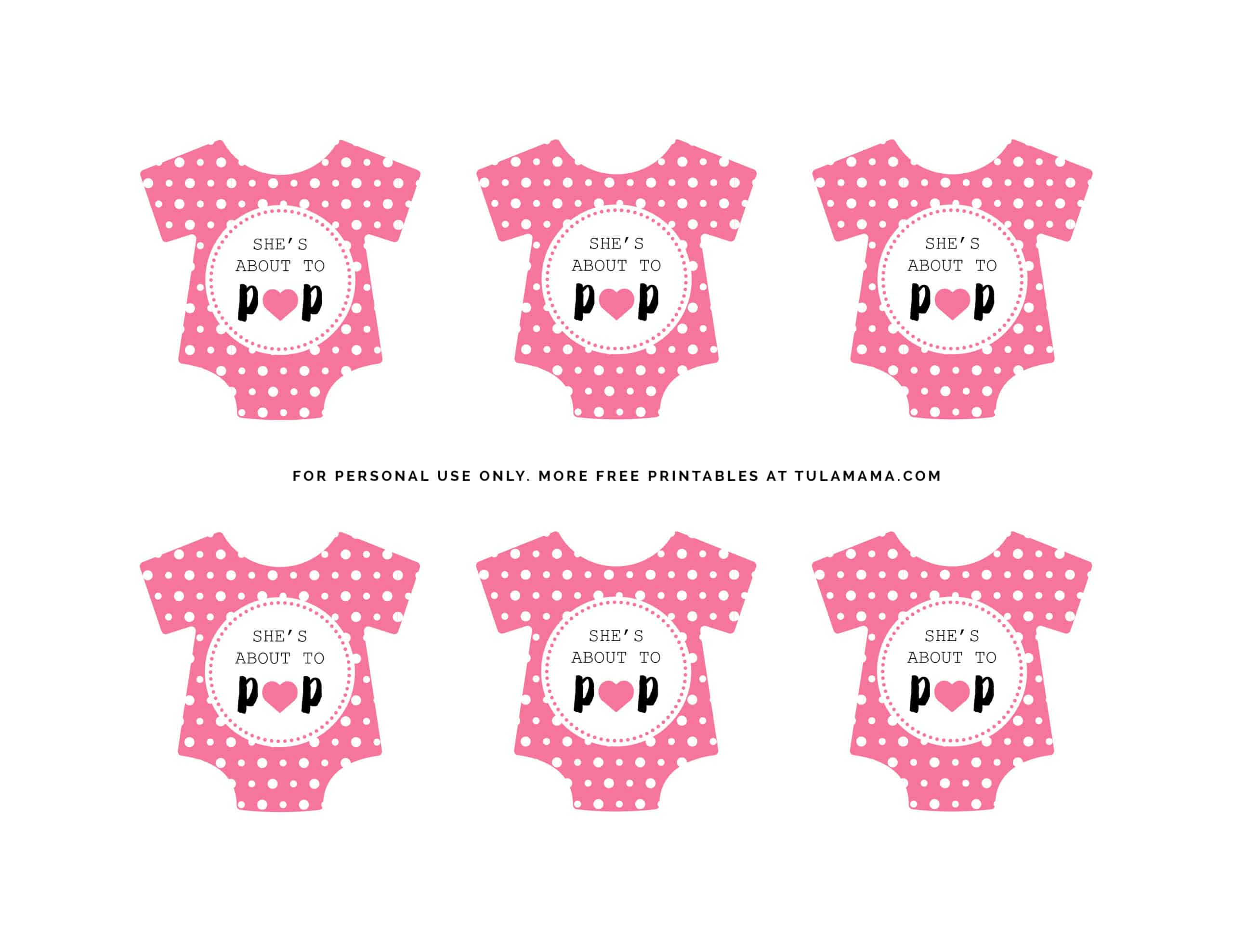 Free Printable &amp;quot;Ready To Pop Baby Shower&amp;quot; Printables - Tulamama in Ready to Pop Free Printable