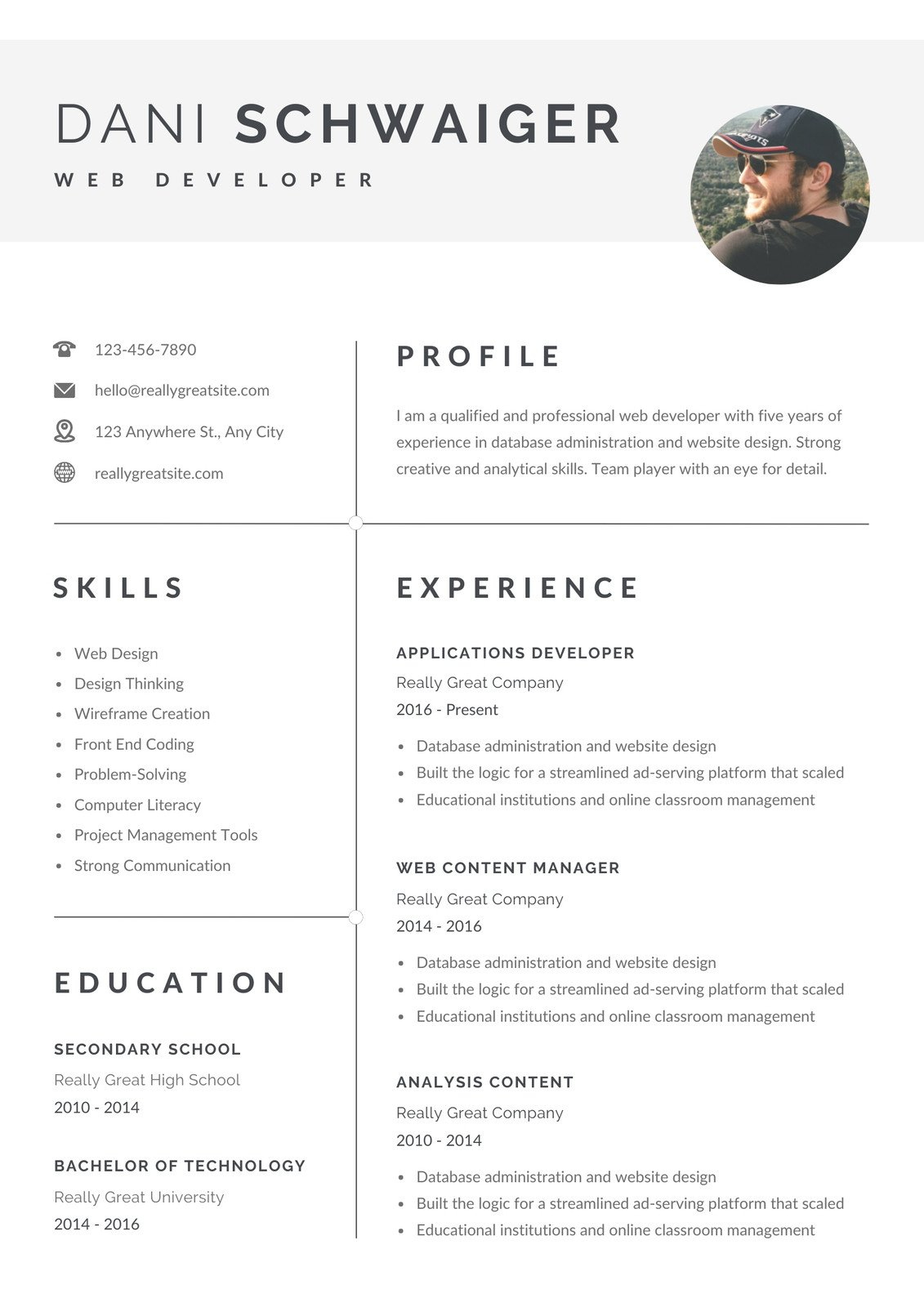 Free Printable Resume Templates You Can Customize | Canva throughout Free Printable Resume