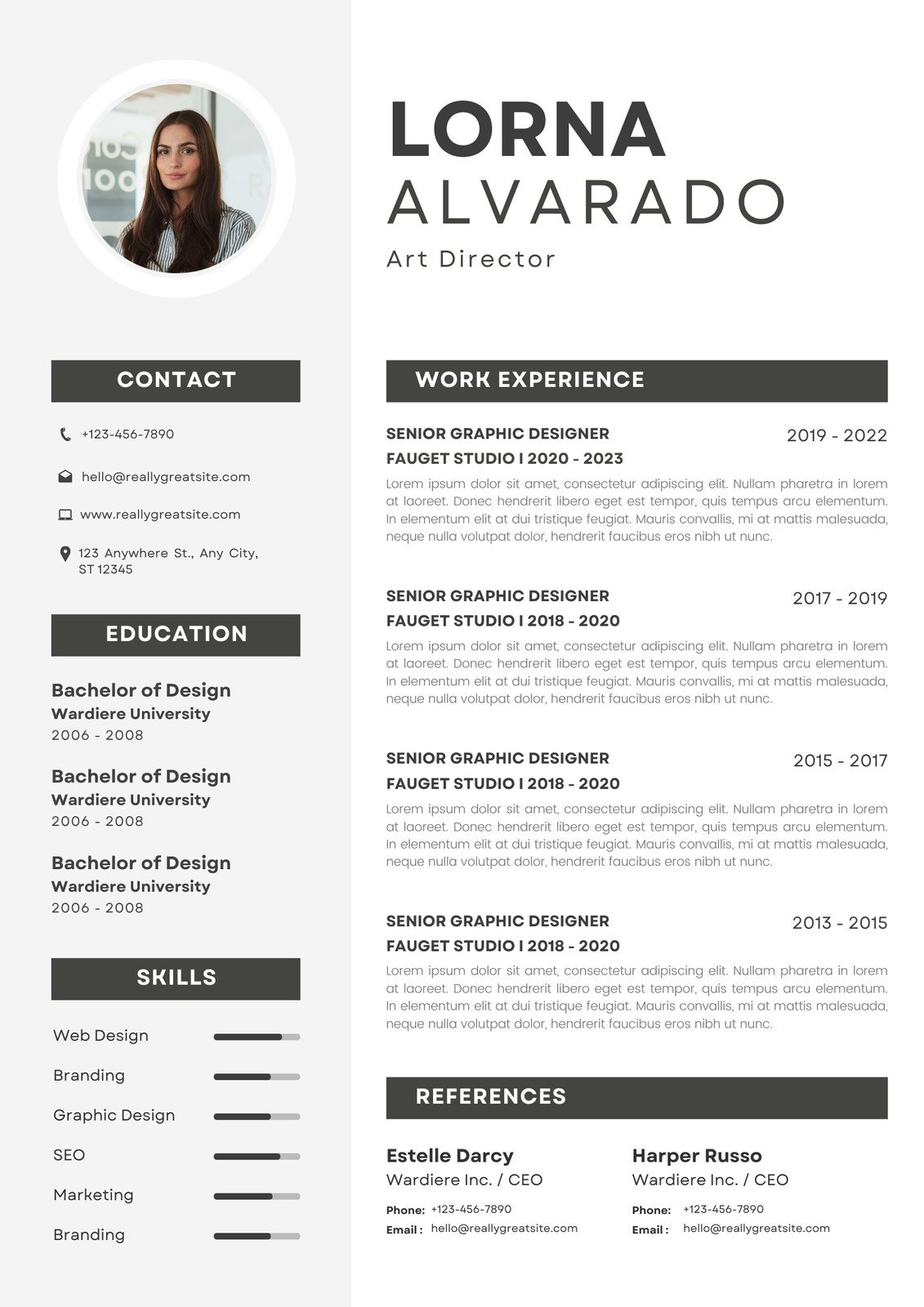 Free Printable Resume Templates You Can Customize | Canva with Free Printable Resume Templates Download