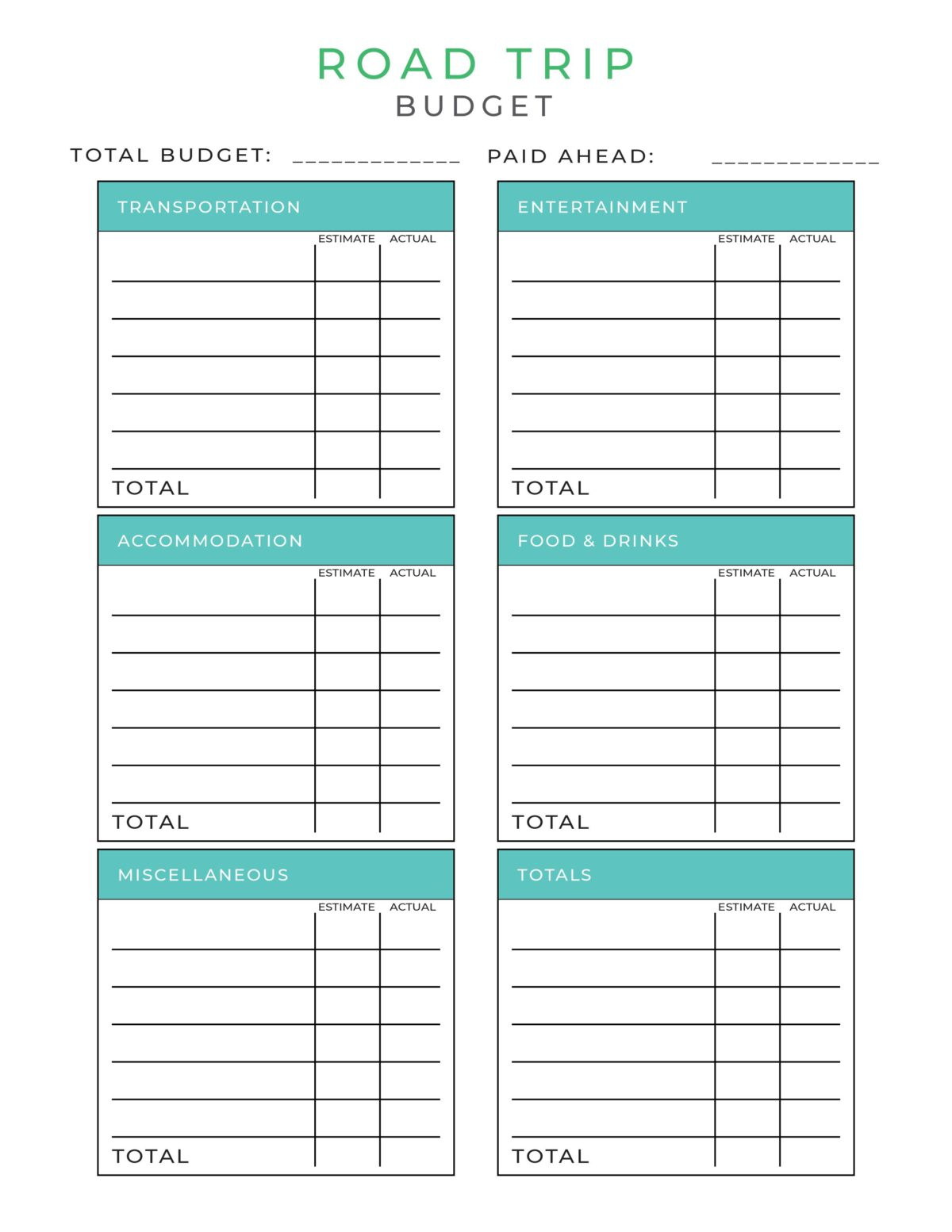 Free Printable Road Trip Planner - Frugal Mom Eh! intended for Free Printable Road Trip Planner