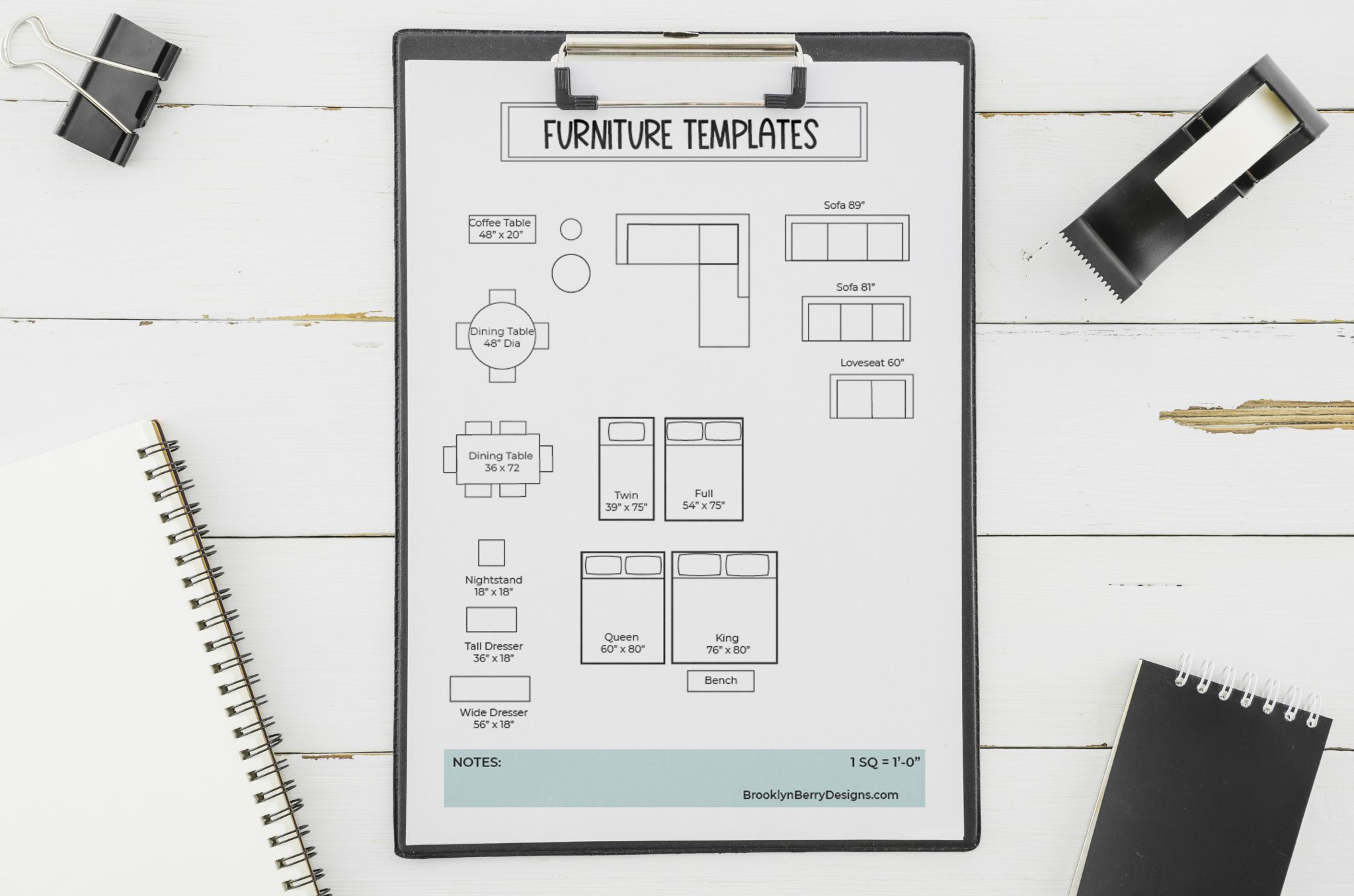 Free Printable Room Planner - Brooklyn Berry Designs pertaining to 1/8 Inch Scale Furniture Templates Printable Free