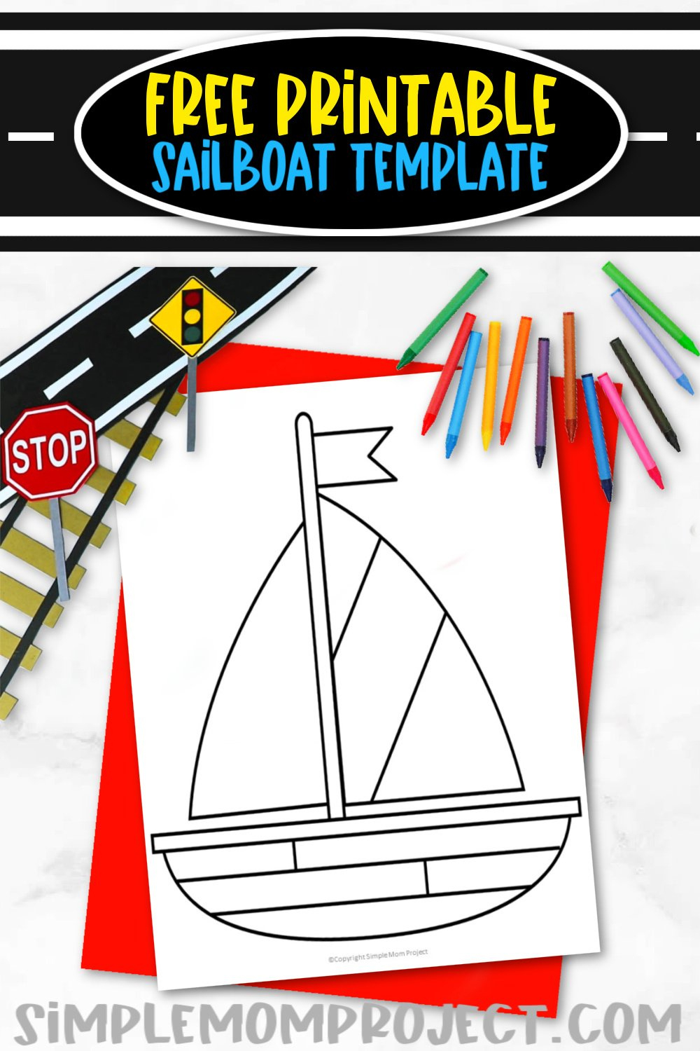 Free Printable Sailboat Template – Simple Mom Project regarding Free Printable Sailboat Template