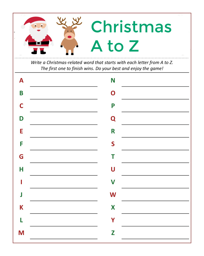 Free Printable Santa&amp;#039;S Christmas Word Game - Mama Likes This in Free Holiday Games Printable