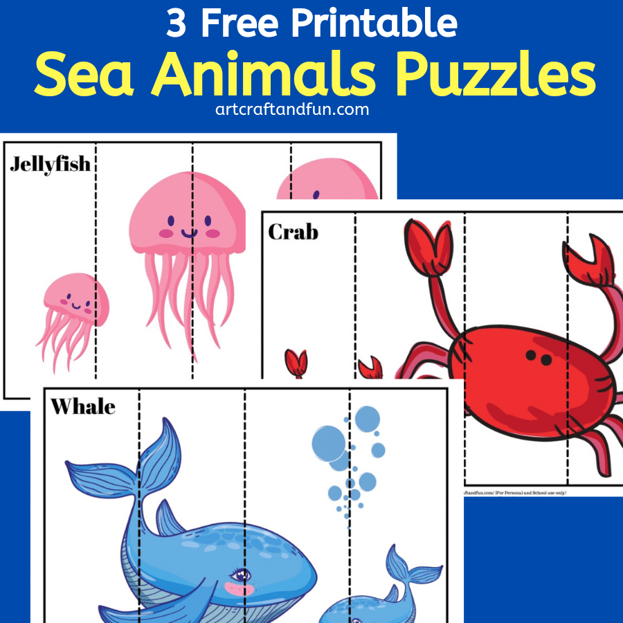 Free Printable Sea Animal Puzzles For Kids - regarding Free Printable Animal Puzzles
