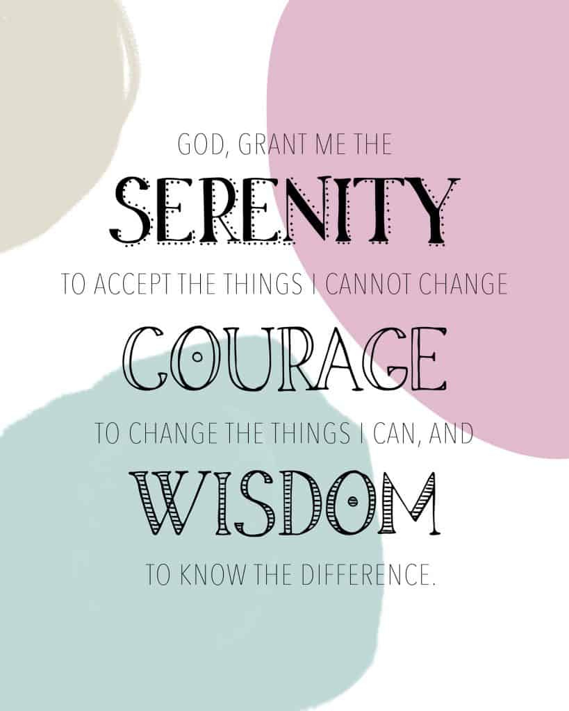 Free Printable Serenity Prayer Wall Art - My Printable Faith inside Free Printable Serenity Prayer