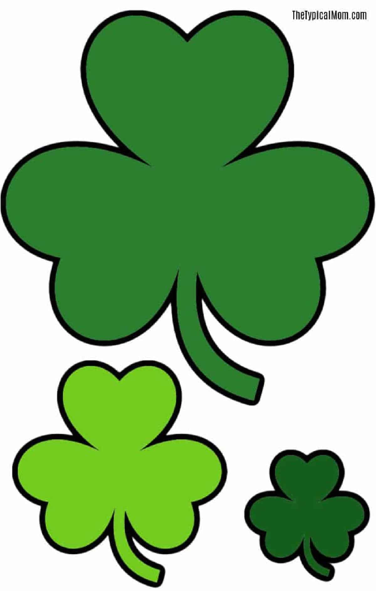 Free Printable Shamrock Coloring Pages - Shamrock Templates with regard to Free Printable Shamrock Cutouts