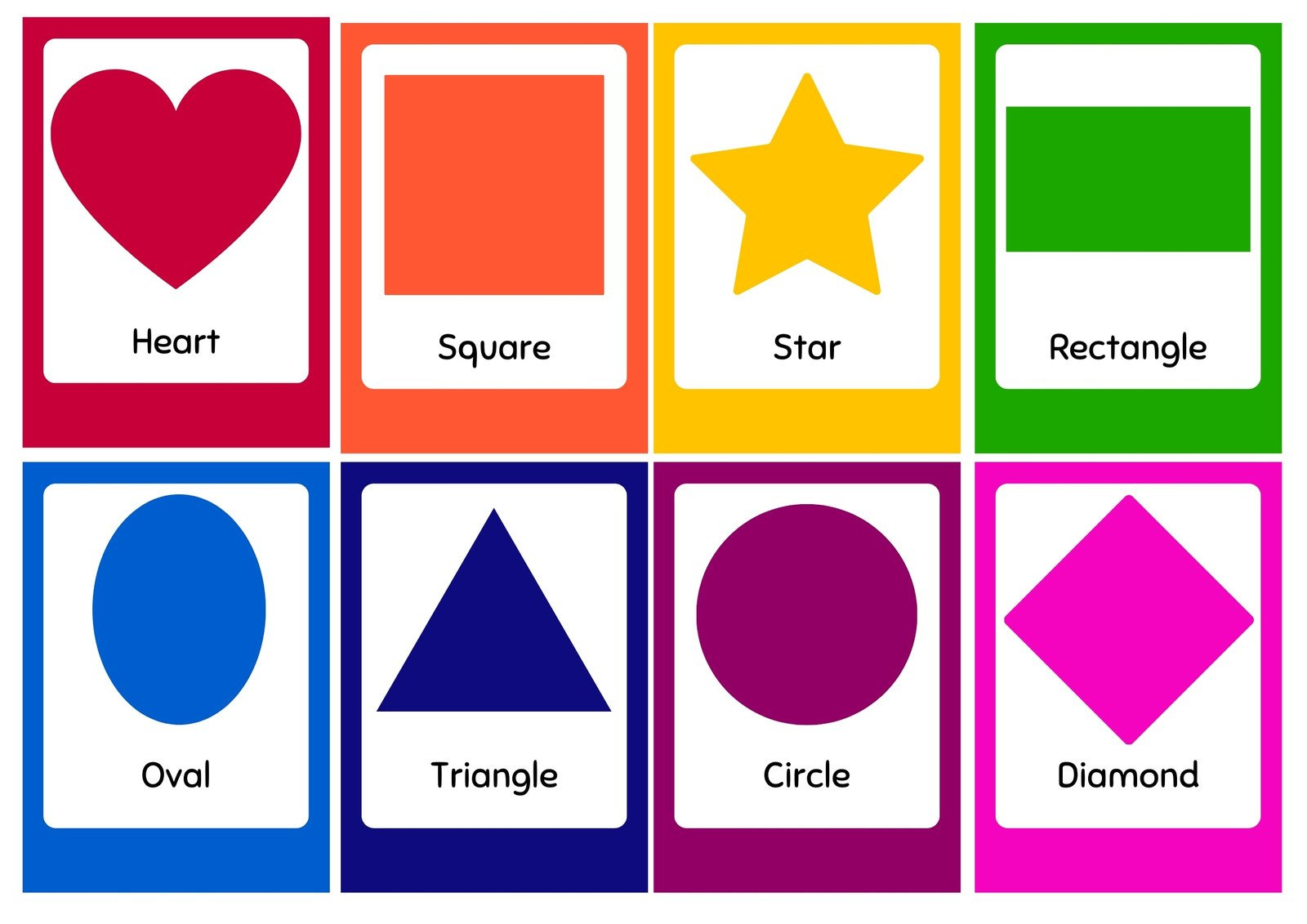 Free Printable Shapes Flashcards Templates | Canva inside Free Printable Shapes