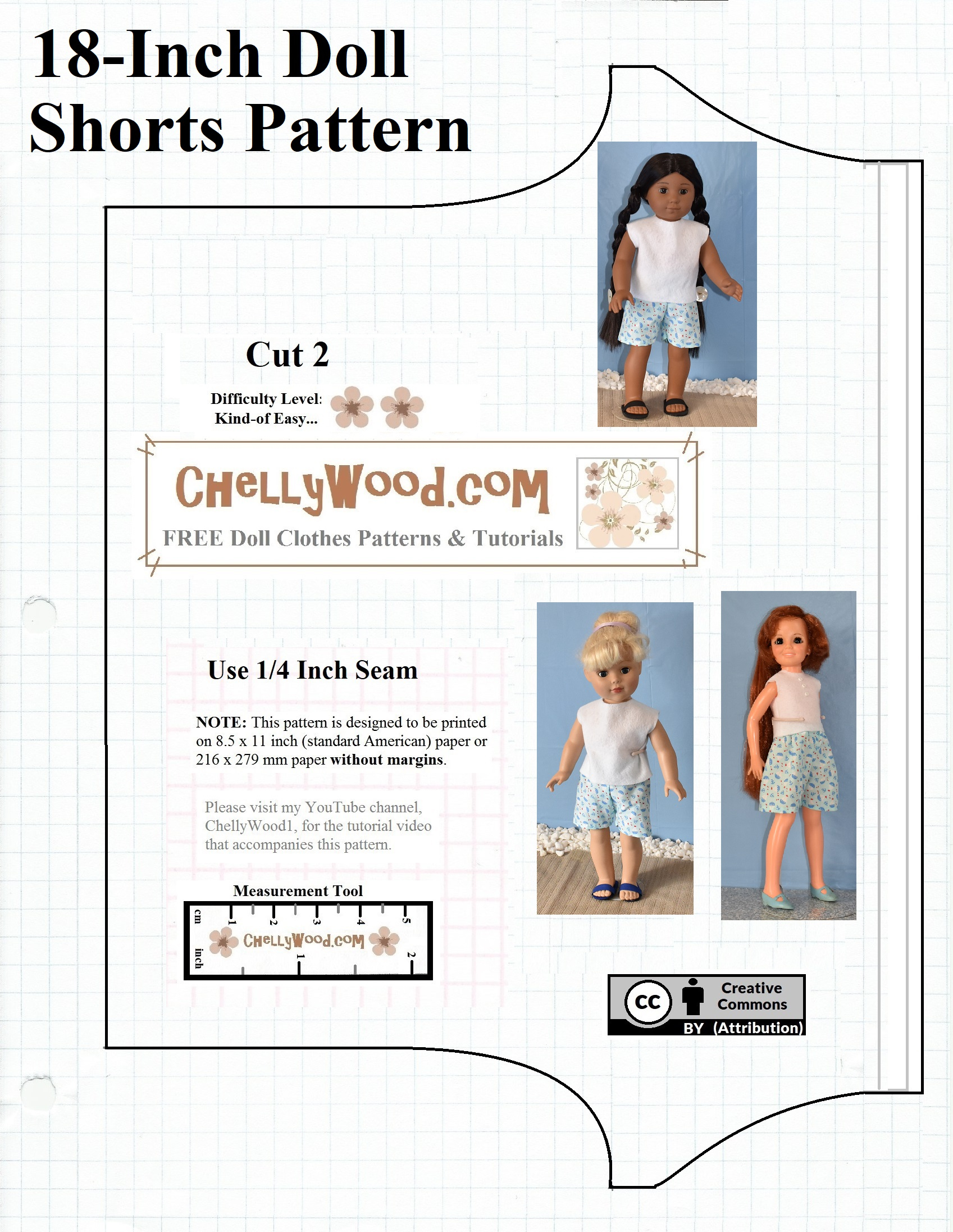 Free Printable Shorts #Patterns For #Americangirl And Other 18 with American Girl Clothes Patterns Free Printable