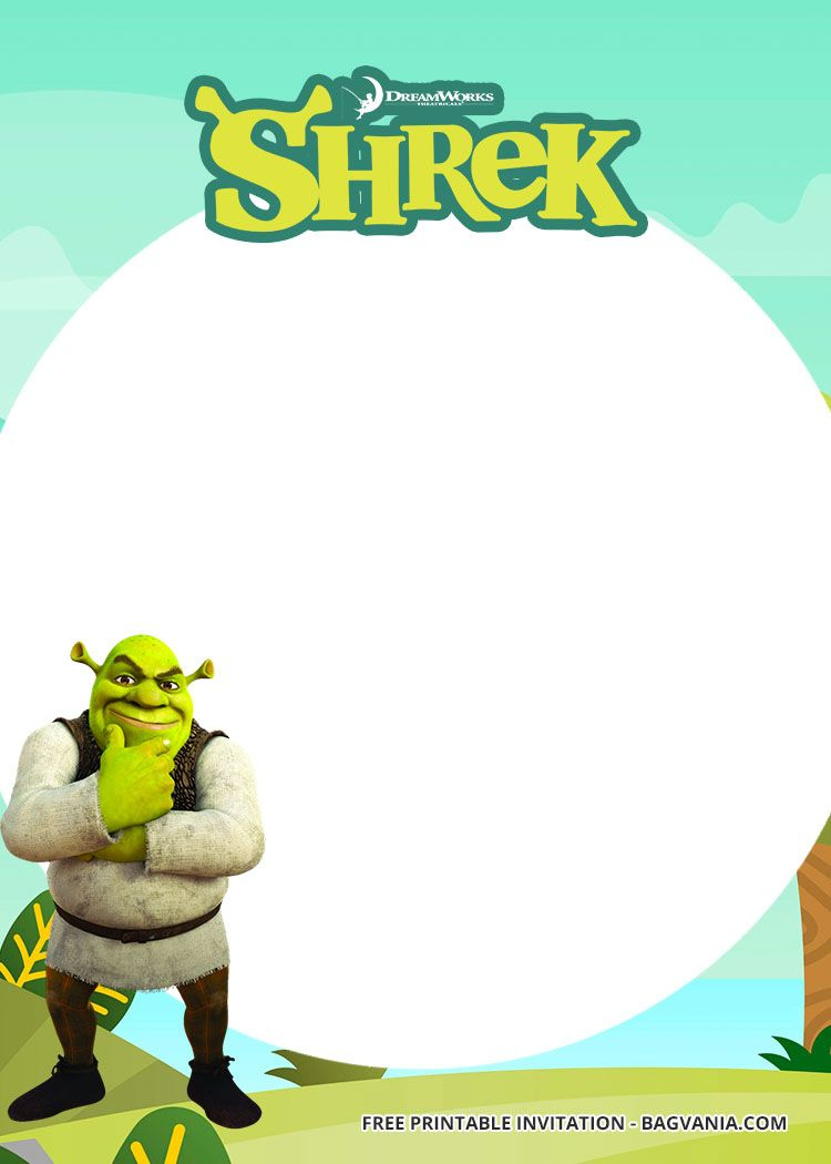 Free Printable Shrek Invitation Templates | Shrek, Printable within Free Printable Shrek Birthday Invitations