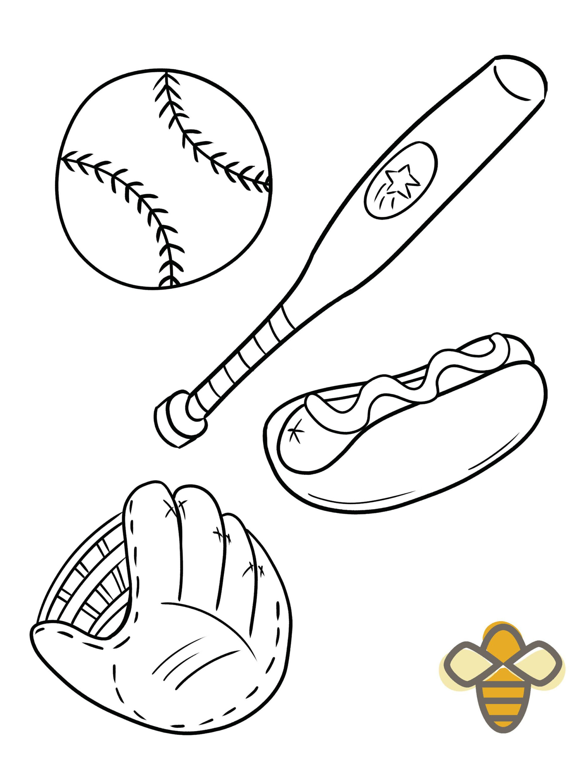 Free Printable Softball Coloring Pages Pdf For Kids throughout Free Printable Softball Images