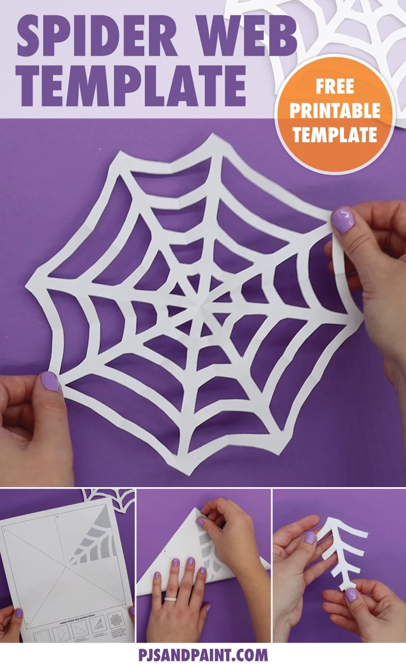 Free Printable Spider Web Template | Halloween Craft - Pjs And Paint with regard to Spider Web Stencil Free Printable