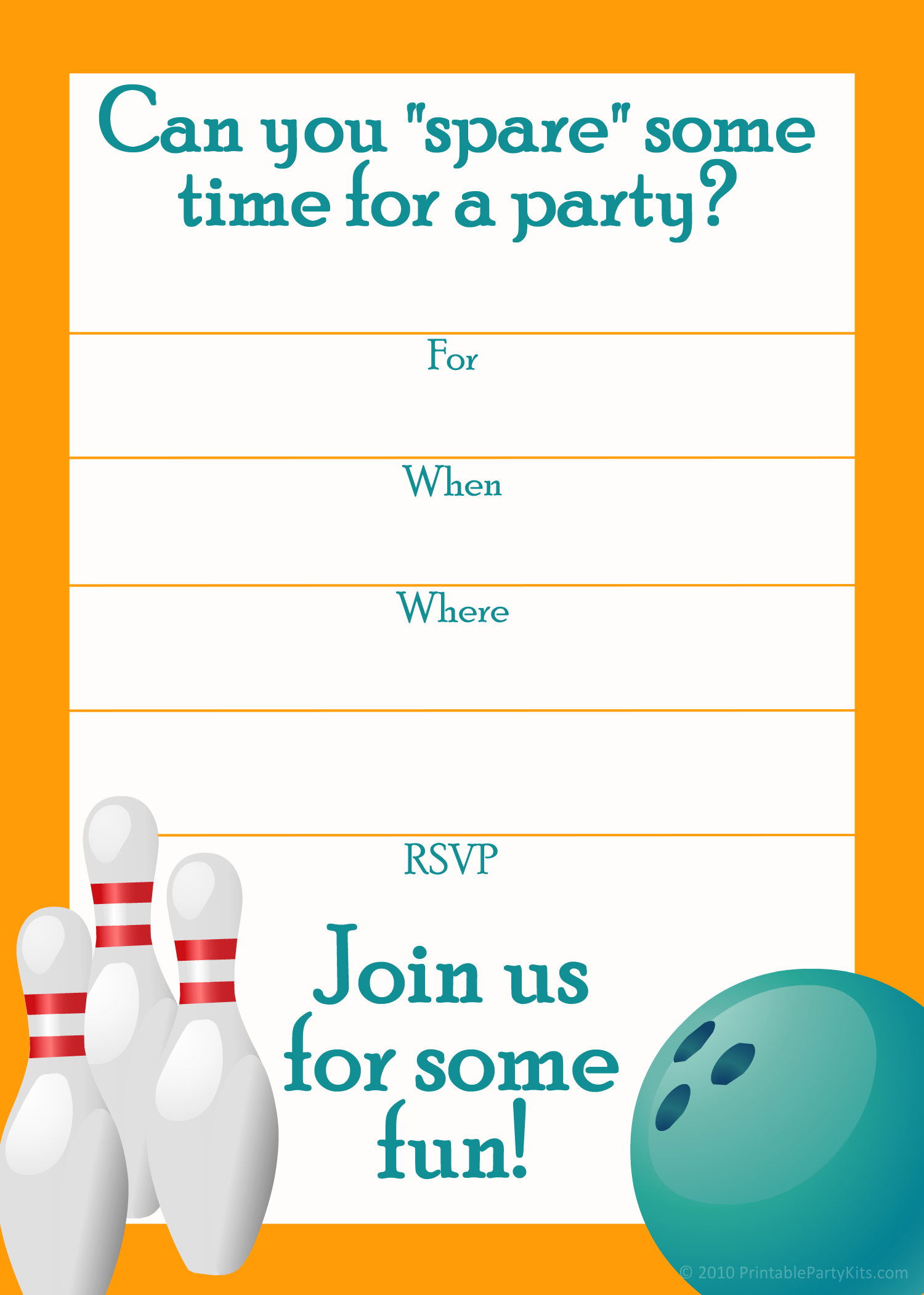 Free Printable Sports Birthday Party Invitations Templates pertaining to Free Printable Bowling Birthday Party Invitations