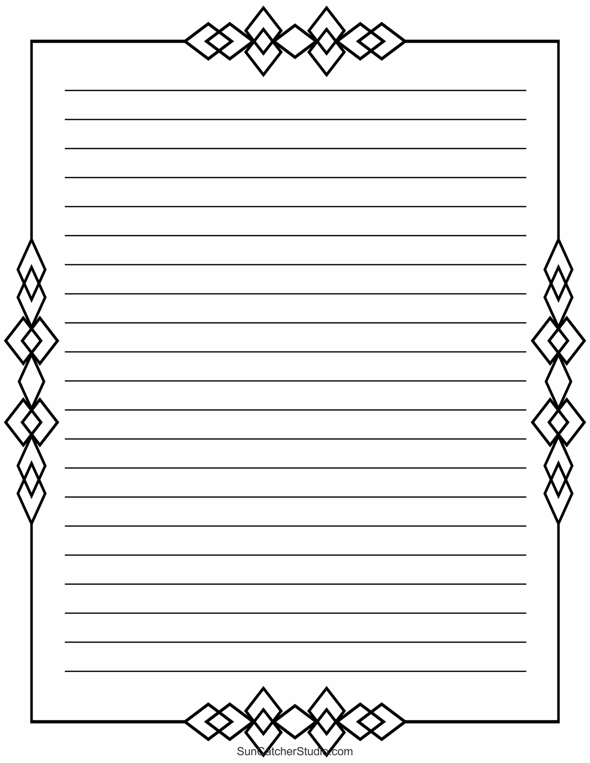 Free Printable Stationery And Lined Letter Writing Paper – Diy for Free Printable Stationary Borders