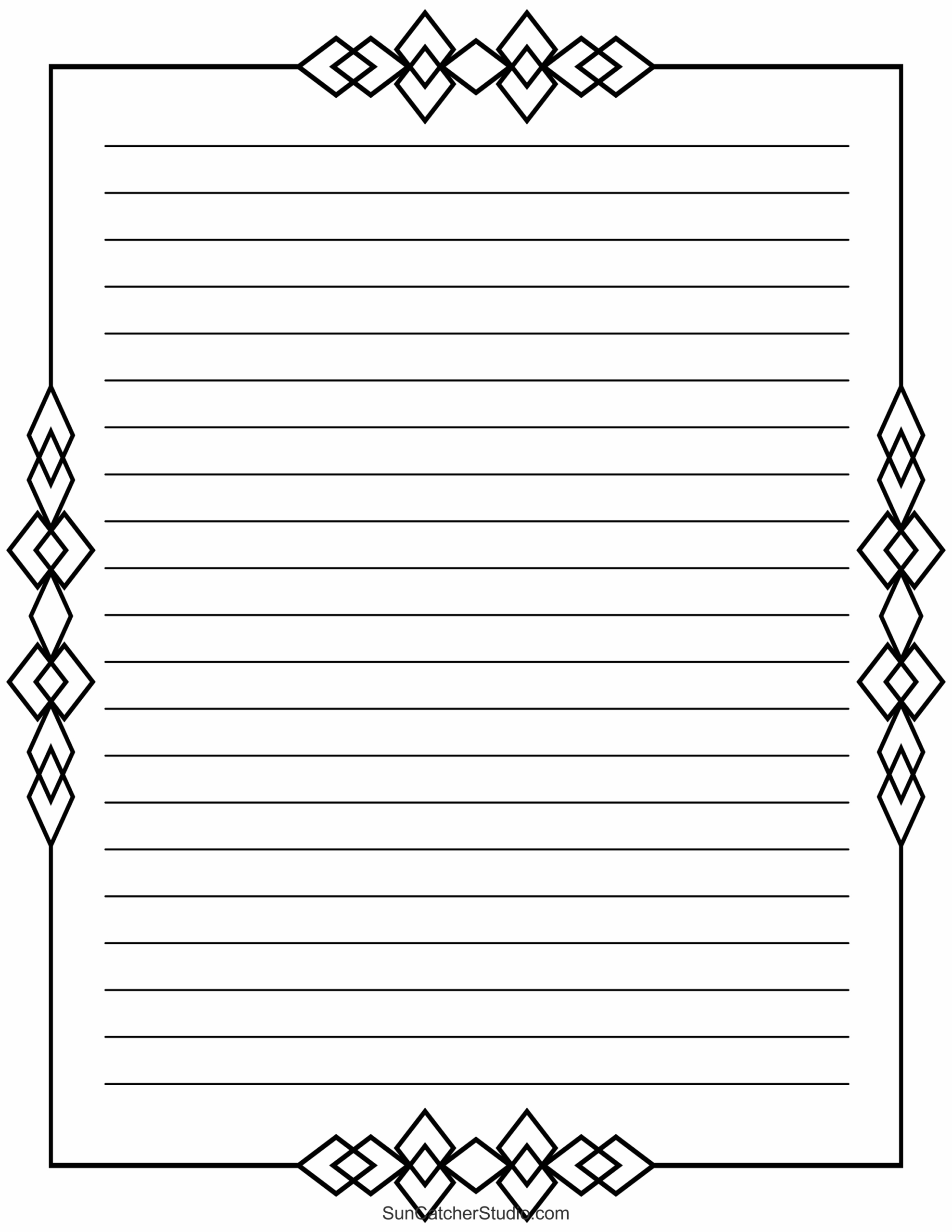 Free Printable Stationery And Lined Letter Writing Paper – Diy throughout Free Printable Lined Stationery
