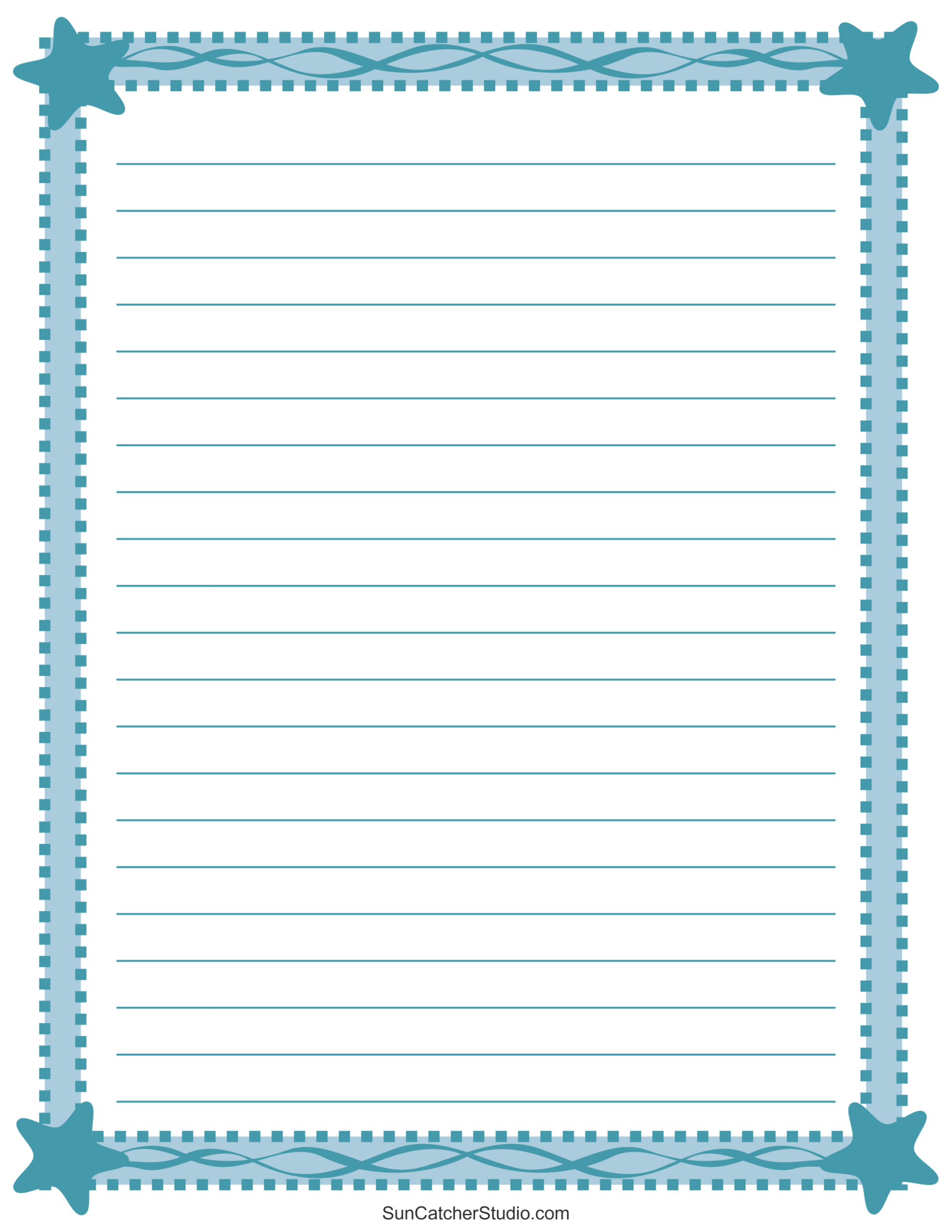 Free Printable Stationery And Lined Letter Writing Paper – Diy with Free Printable Letterhead Borders