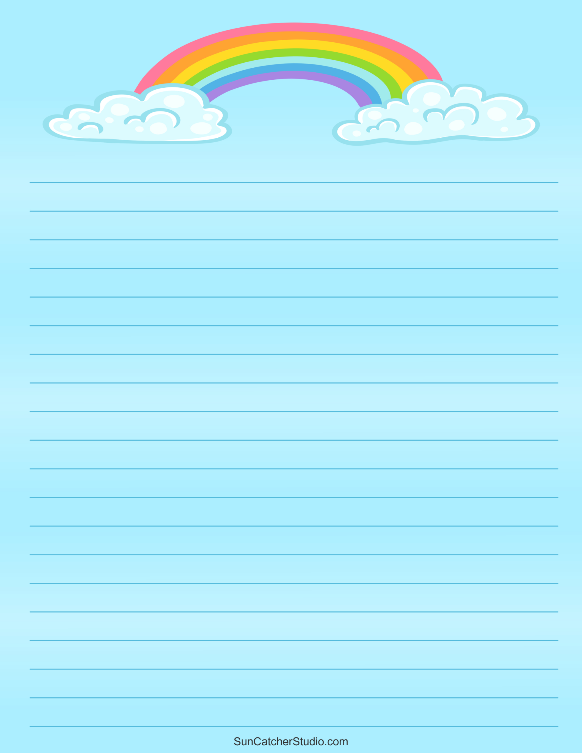 Free Printable Stationery And Lined Letter Writing Paper – Diy within Free Printable Cloud Stationery