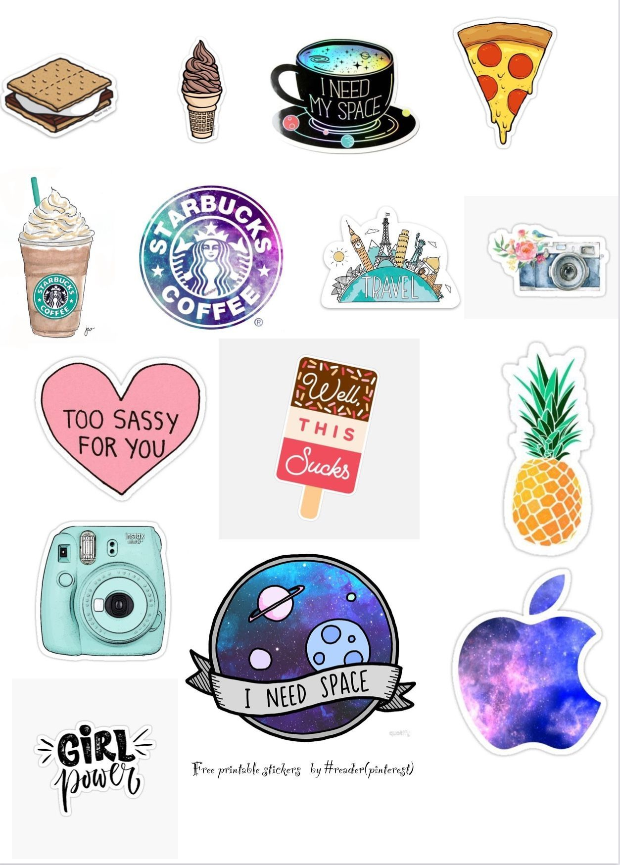 Free Printable Stickers | 30 Cute And Kawaii Sticker Designs regarding Free Printable Stickers