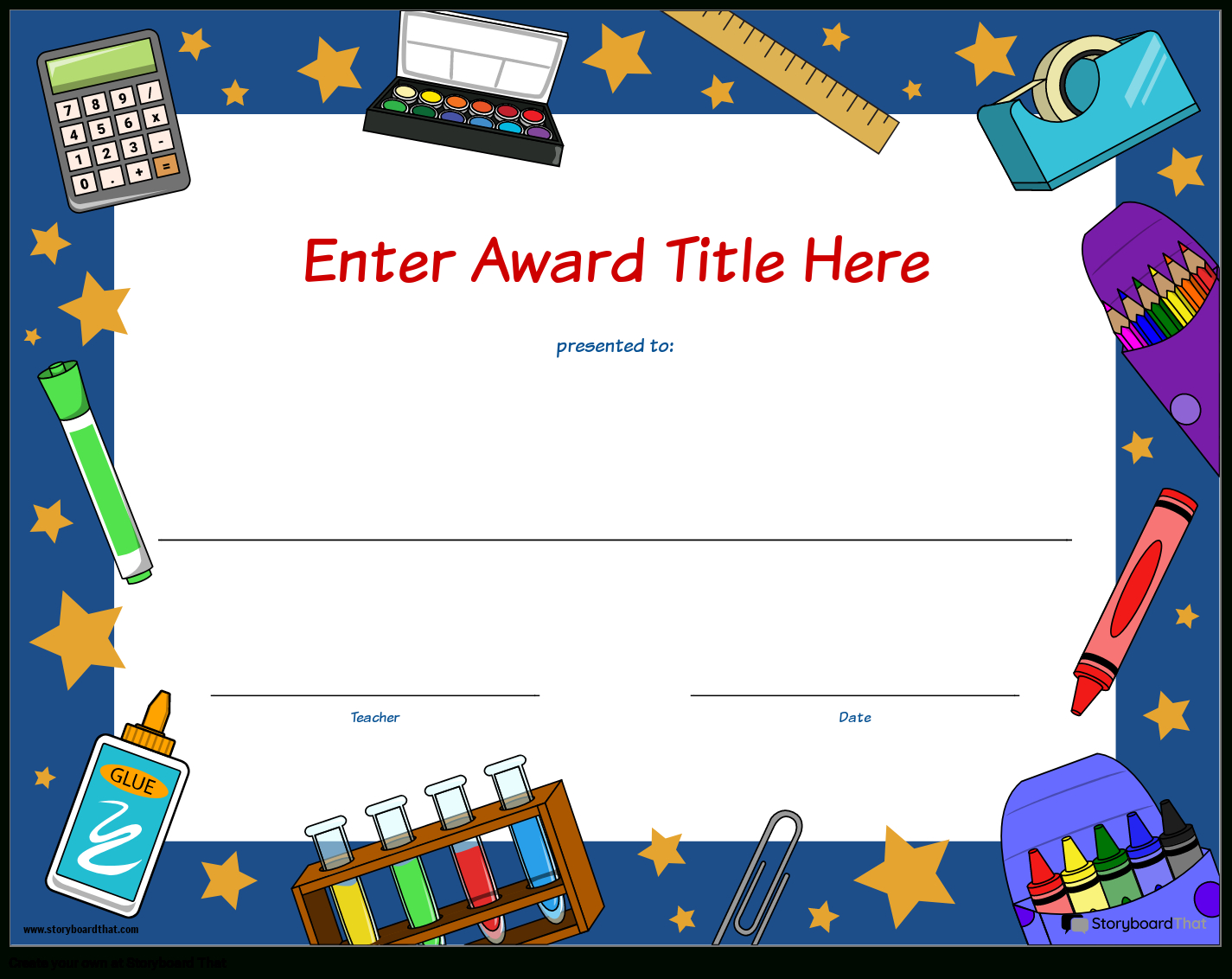 Free Printable Student Certificate And Award Templates in Free Printable School Achievement Certificates