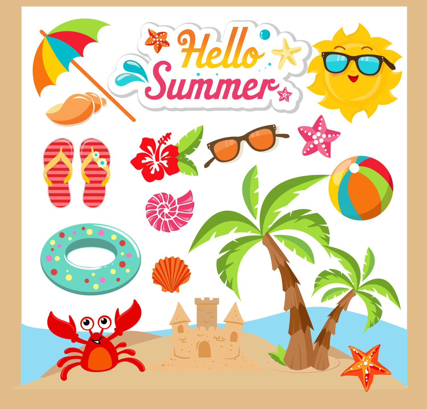 Free Printable Summer Clip Art within Free Printable Summer Clip Art